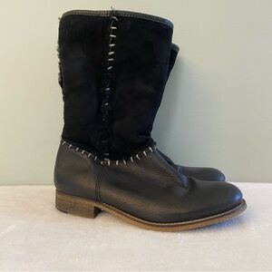 Black Leather/Suede Cellini Boots